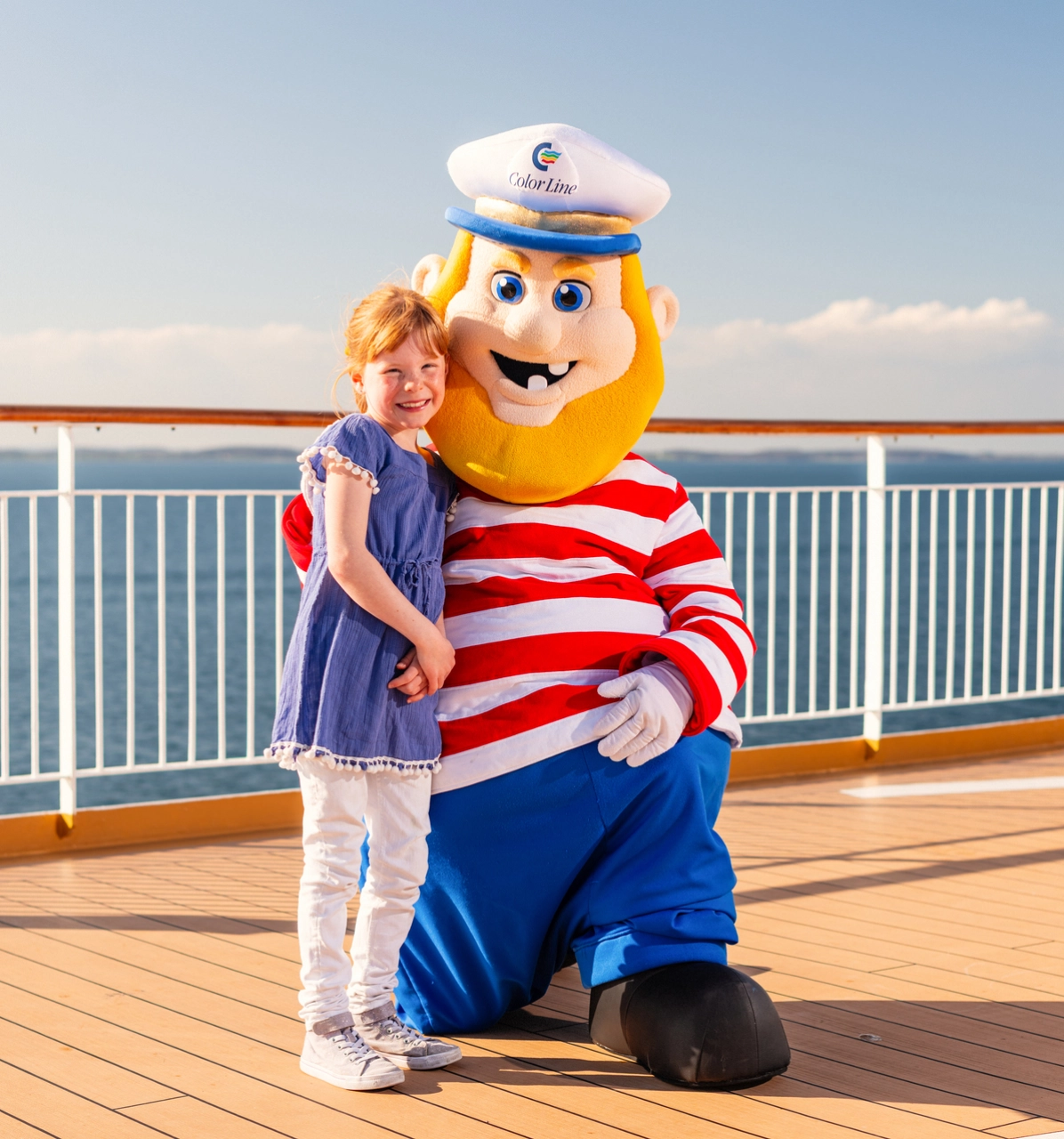 Captain Kid and girl on deck